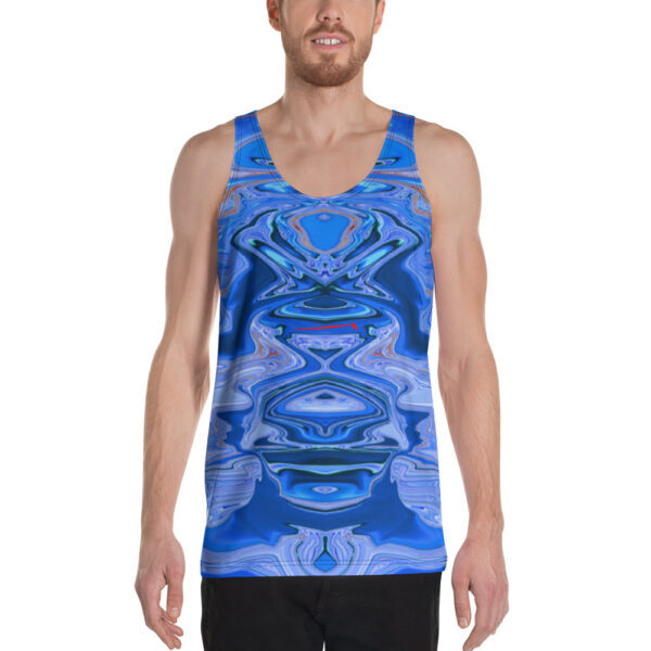 Ugly Electric Blue Liquified Tank Top