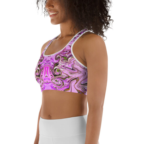Ugly Pink Demon Storms Sports bra