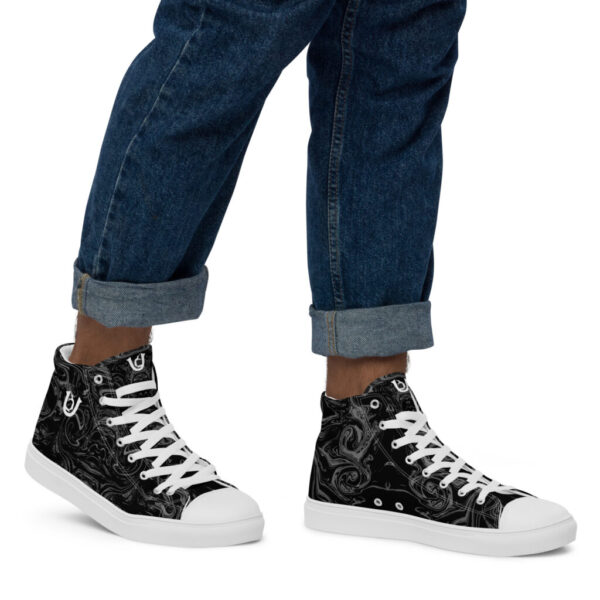 Ugly Black Liquified high top canvas shoes