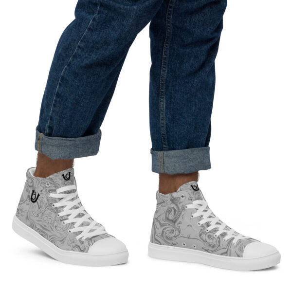 Ugly Lite Gray Liquified high top canvas shoes