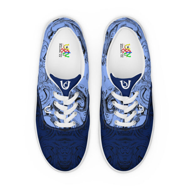 Ugly Blue Liquified lace-up canvas shoes