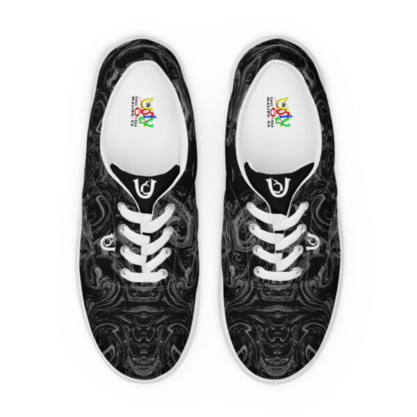 Ugly Black Liquified lace-up canvas shoes