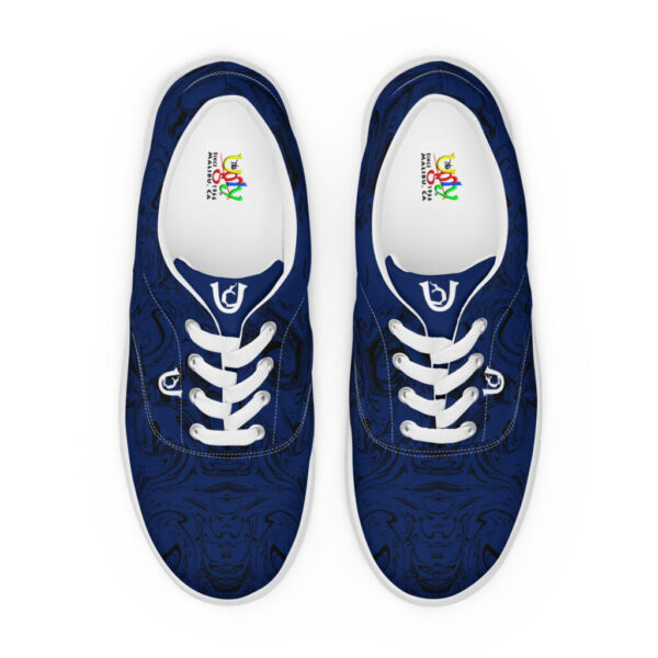 Ugly Navy Blue Liquified lace-up canvas shoes