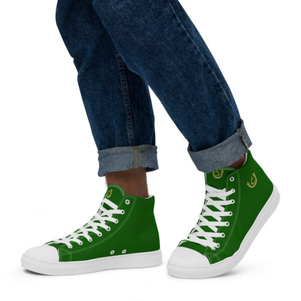 Ugly green high top canvas shoes