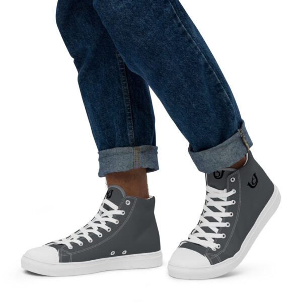 Ugly gray high top canvas shoes