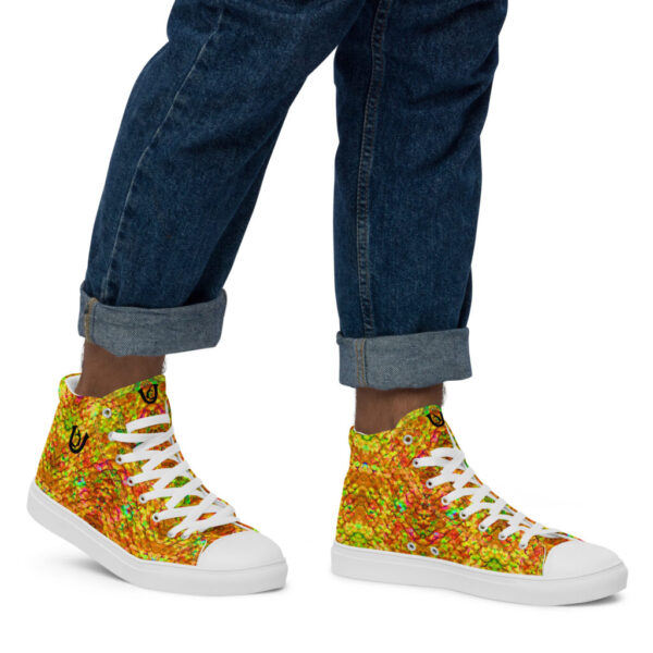 Ugly Yellow Fish Scales high top canvas shoes
