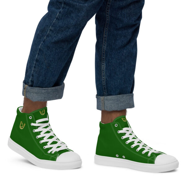 Ugly green high top canvas shoes