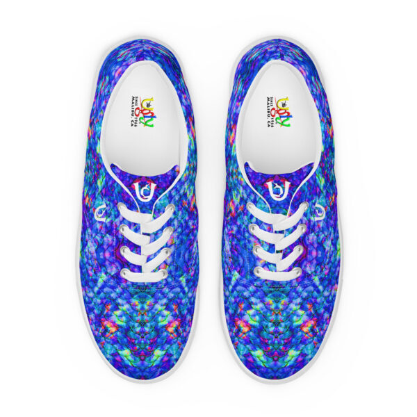 Ugly Blue Fish Scales lace-up canvas shoes