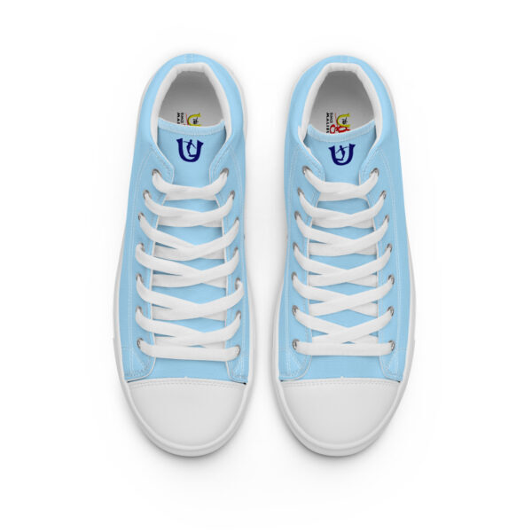Ugly Blue Pastel Liquified high top canvas shoes