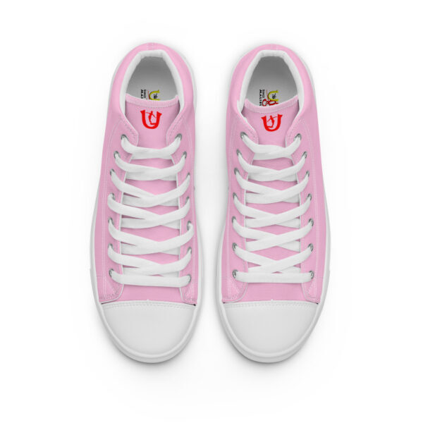 Ugly Pink Pastel Liquified high top canvas shoes