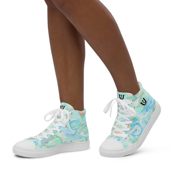 Ugly Green Liquified high top canvas shoes