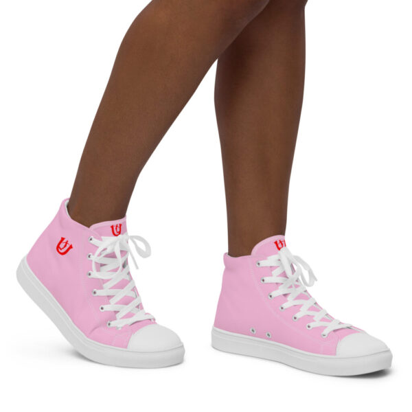 Ugly Pink Pastel Liquified high top canvas shoes