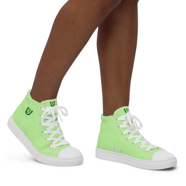 Ugly Green Pastel Liquified high top canvas shoes