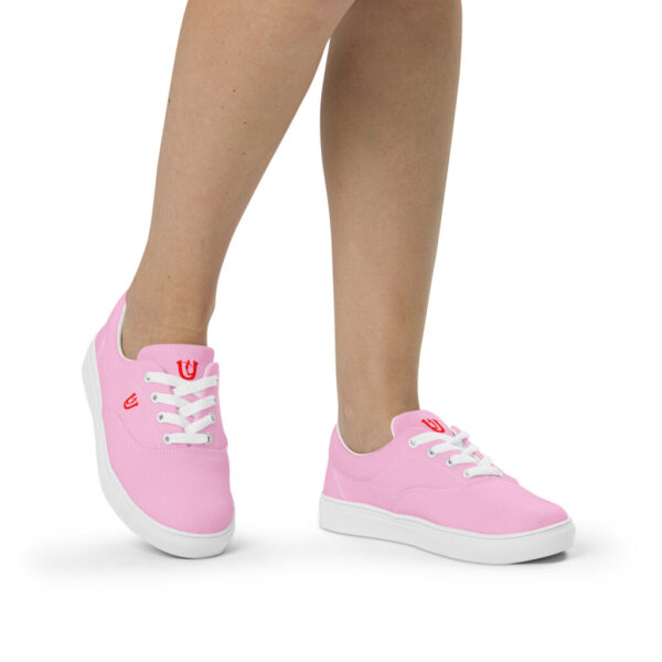 Ugly Pink Pastel lace-up canvas shoes
