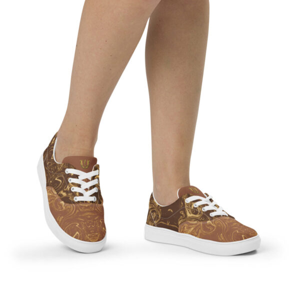 Ugly Mocha-Brown Liquified lace-up canvas shoes