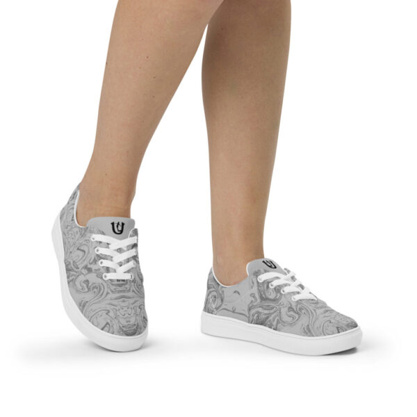 Ugly Gray Liquified lace-up canvas shoes