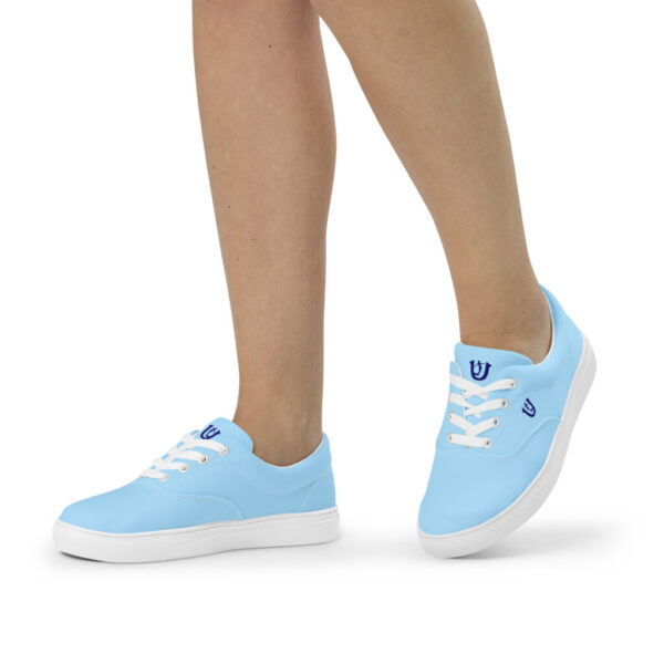 Ugly Blue Pastel lace-up canvas shoes