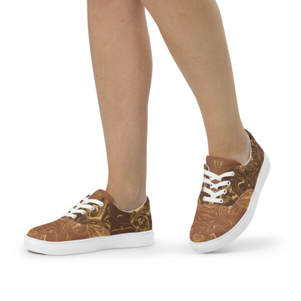 Ugly Mocha-Brown Liquified lace-up canvas shoes