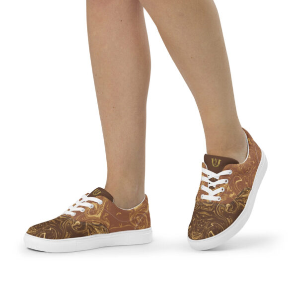 Ugly Brown-Mocha Liquified lace-up canvas shoes