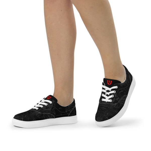 Ugly Black Liquified lace-up canvas shoes