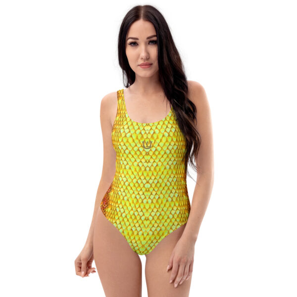 Ugly Yellow Liquified One-Piece Swimsuit
