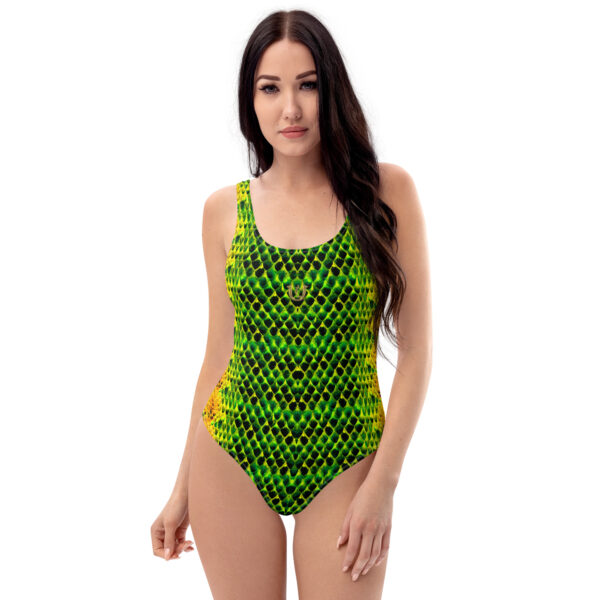 Ugly Green Fish Scales One-Piece Swimsuit