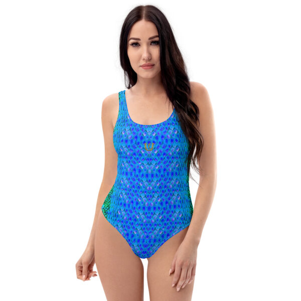 Ugly Blue Fish Scales One-Piece Swimsuit
