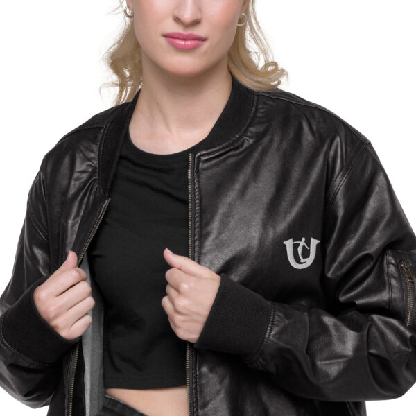 Ugly U Women's Leather Bomber Jacket