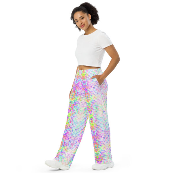Ugly Pink Fish Scalers wide-leg pants