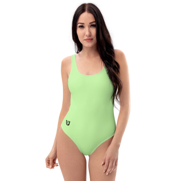 Ugly Green Pastel Solid one-piece swimsuit